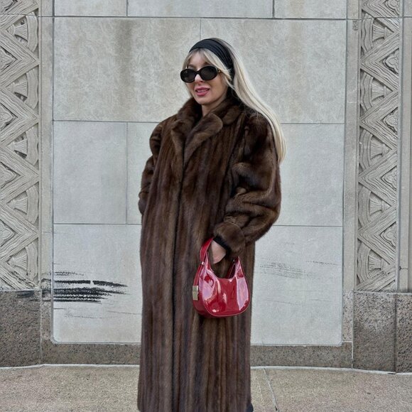 Women's Brown Coat - Picture 5 of 8